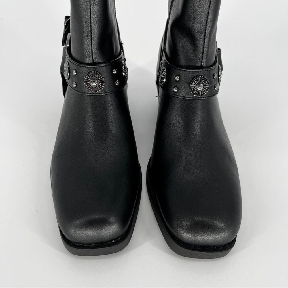 Wild Pair Sherri Harness Moto booties black - 6 - Picture 6 of 13